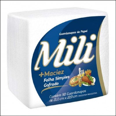 Guardanapo Mesa  21 x 22cm c/50 Mili