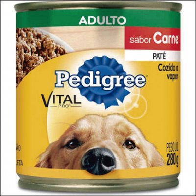 Ração Úmida Pedigree Lata Patê de Carne para Cães Adultos