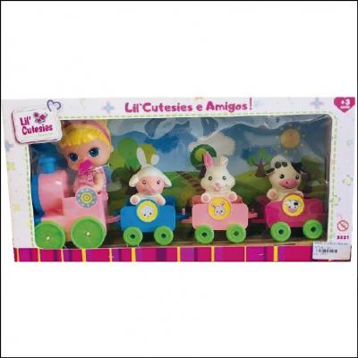 Boneca Lil Cutesies Trenzinho Cotiplás