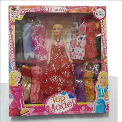 Boneca Top Model 12 Vestidos