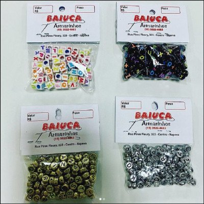 Miçangas de Letrinhas