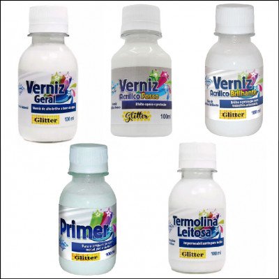 Linha Glitter Verniz, Prime e Termolina