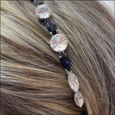 Presilha Bico de Pato e Tiara Com Strás - imagem 1