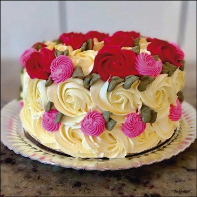 Bolo de Rosas com Chantininho