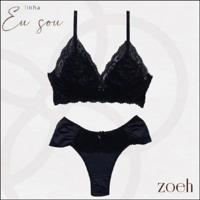 Conjunto Calcinha e Sutiã Zoeh Linha Eu Sou