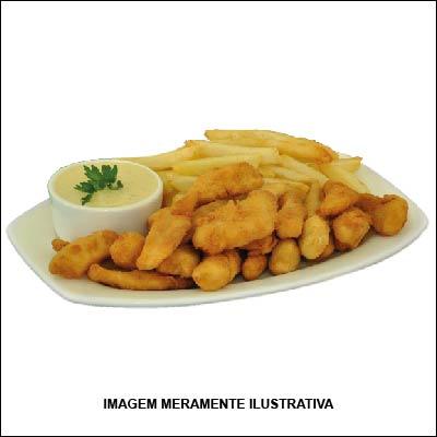Porção de Isca de Tilápia com Batata Frita