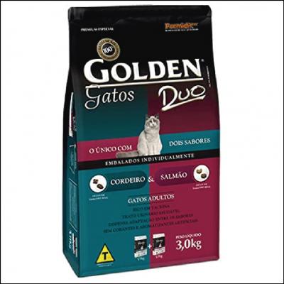 Ração Golden Duo Gatos Salmão e Cordeiro