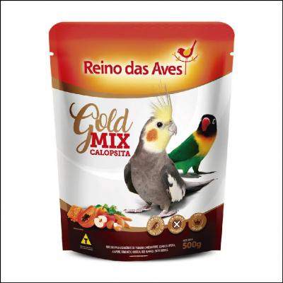 Ração para Pássaro Reino das Aves Calopsita Gold Mix