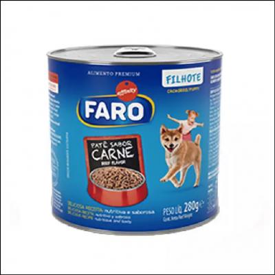 Patê Faro para Cães Filhotes Sabor Carne