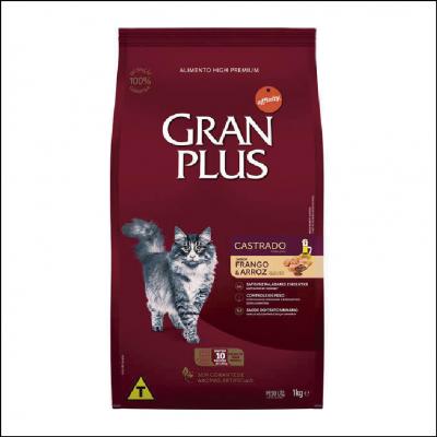 Ração Gran Plus Gatos Castrados Sabor rango e Arroz