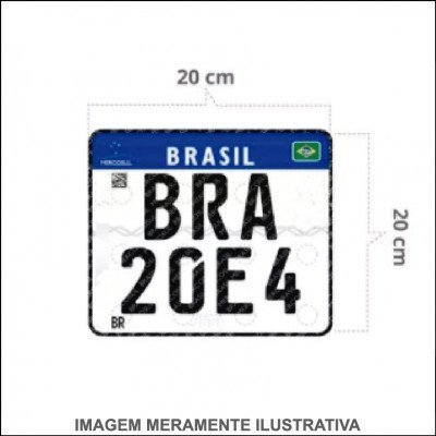Placa Mercosul Para Motos - imagem 1