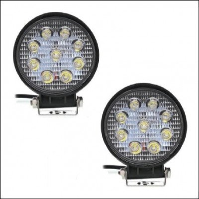 Farol Milha Redondo 9 Leds