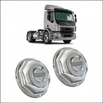 Sobre Tampa Cubo Cromado Volvo