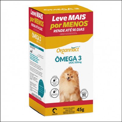 Ômega 3 Dog 90 Cápsulas 500mg Organnact
