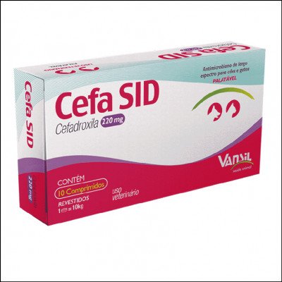 Cefa Sid 220mg para Cães e Gatos 10 Cpr