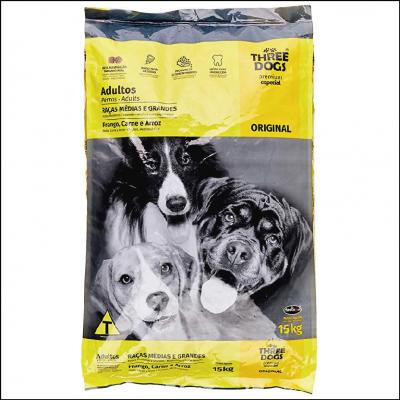 Ração Three Dogs Adulto Raças Media e Grandes