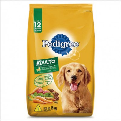 Ração Pedigree Cães Adultos Carne e Vegetais