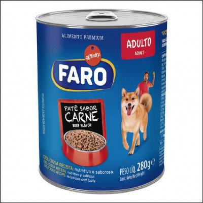 Faro Patê Lata Sabor Carne para Cães Adultos