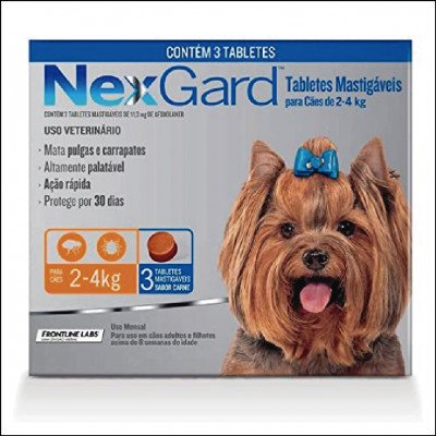 NexGard para Cães de 2 a 4kg 3 Tabletes