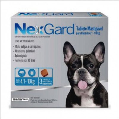 NexGard para Cães de 4,1 a 10 kg 3 Tabletes