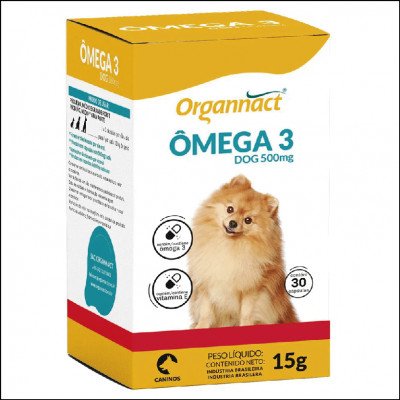 Omega 3 Dog 500mg 30 Cápsulas Organnact
