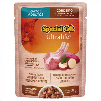 Sachê Special Cat Ultralife Gatos Adultos Cordeiro