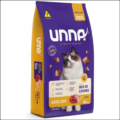 Ração Unna Mix de Carnes para Gatos Adultos