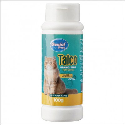 Talco Banho Seco Perfumado Para Gatos Genial Pet