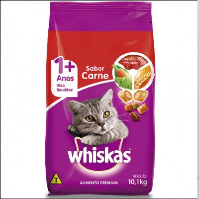 Ração Whiskas Sabor Carne 10,1kg