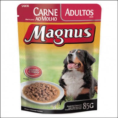 Magnus Sachê Premium Cães Adultos Sabor Carne ao Molho