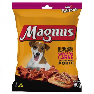 Magnus Bifinho Mastigável Pequeno Porte Sabor Carne 60g