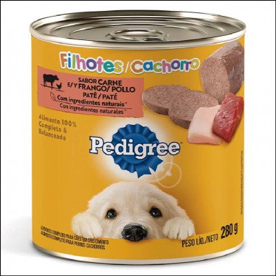 Pedigree Lata Patê de Carne e Frango Filhote