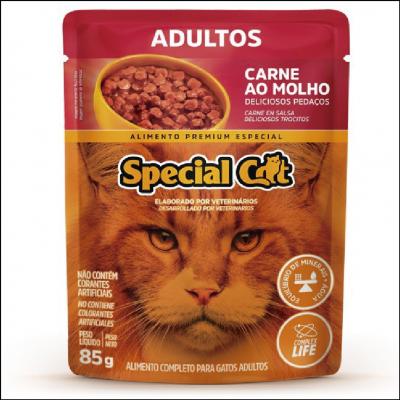 Sachê para Gatos Adultos Carne ao Molho Special Cat