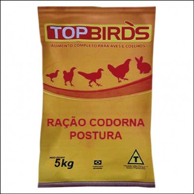 Ração Para Codorna Postura Top Birds
