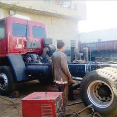 Chassis em Processo de Alongamento  Para Caçamba Maior