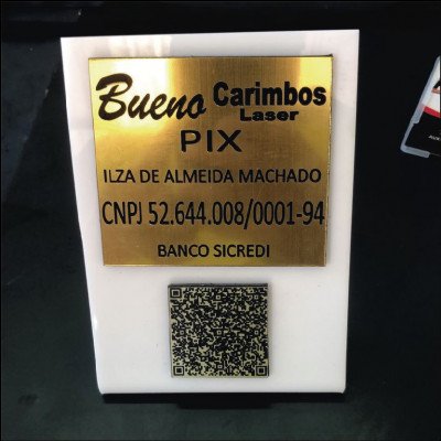 Placa de Pix com QR Code