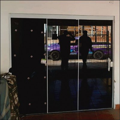 Porta 3 Folhas Vidro Fumê