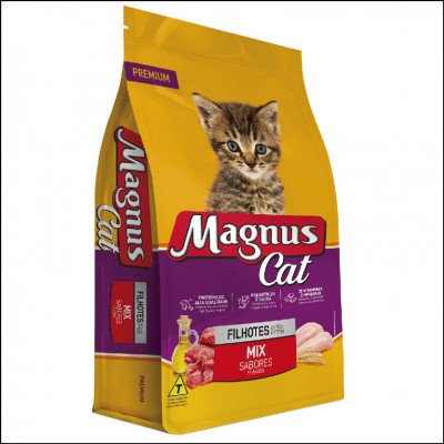 Ração Magnus Cat Premium Gatos Filhotes Mix de Sabores