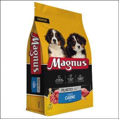 Ração Magnus Premium Cães Filhotes Sabor Carne