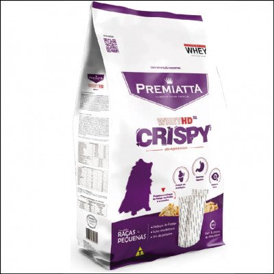 Ração Premiatta Whey Hd Crispy Cães Adultos Raças Pequena