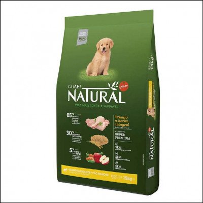 Ração Guabi Natural Cães Adultos Grandes e Gigantes Frango e Arroz
