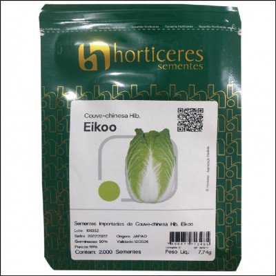 Semente De Couve Chinesa Eikoo Híbrida Horticeres 7,74g