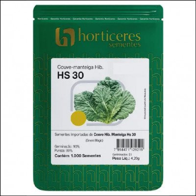Semente De Couve Manteiga Híbrida Hs30 Horticeres 4,20g