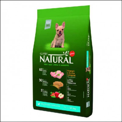 Ração Guabi Natural Cães Pequenos sabor Frango e Arroz