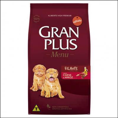 Ração Gran Plus Carne e Arroz para Cães Filhotes