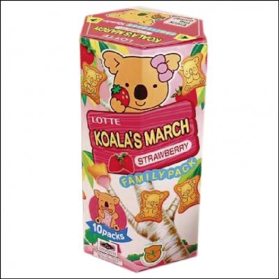Lotte Koalas March Strawberry Cookies