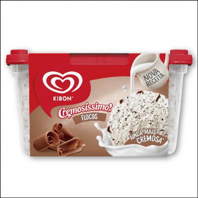Sorvete Kibon Cremosissimo Flocos