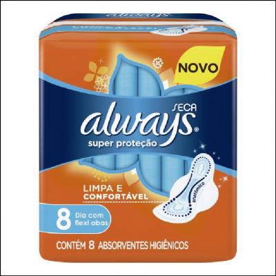Always Super Proteção Seca com Abas