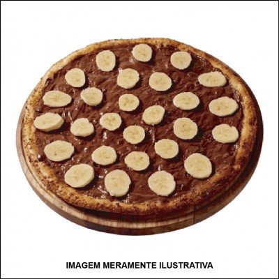 Pizza de Chocolate Preto com Banana
