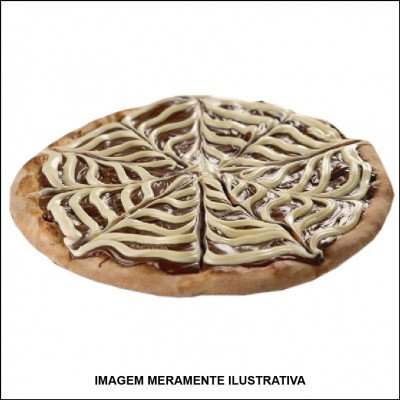 Pizza de Chocolate Preto ou Branco Com Queijo